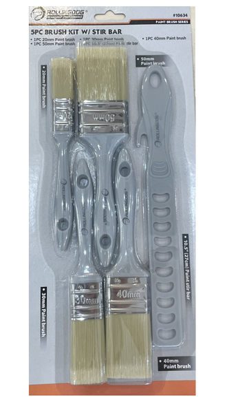 5PC撹拌棒付き ブラシセット 10634 ROLLINGDOG(ローリングドッグ)