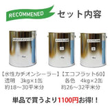 エコフラット60+水性カチオンシーラーセット 18～30平米分